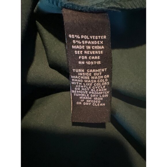 Sharagano Womens Green Ruffle Mock‎ Neck Dress 6  Coquette Feminine - Picture 6 of 7